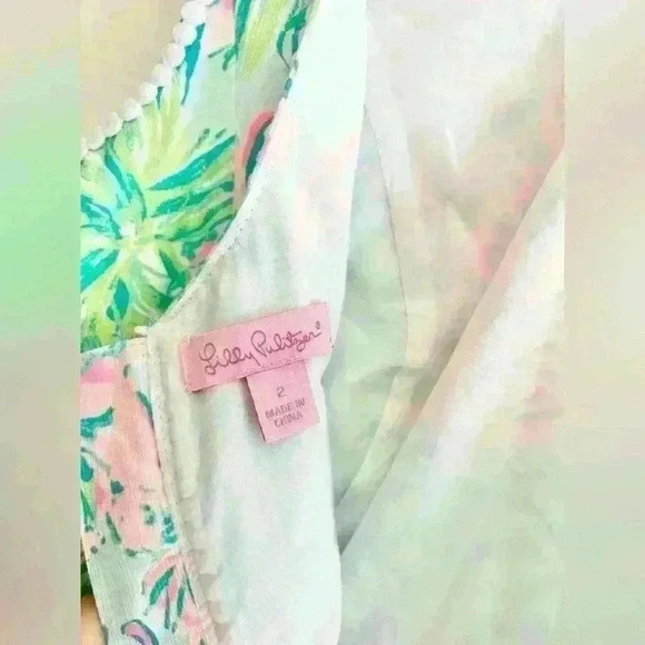 Lilly Pulitzer Mila Shift in Sea Salt Blue On Parade Dress Giraffe Elephant - Picture 5 of 8